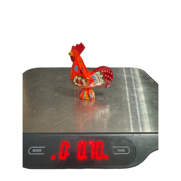 Vintage Hand-Painted Swedish Dala Rooster by Nils Olsson Wooden Folk Art - Picture 7 of 7